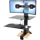 Ergotron WorkFit-S Dual Monitor with Worksurface+ (White)
