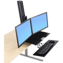 Ergotron WorkFit-S Dual Monitor with Worksurface+ (White)