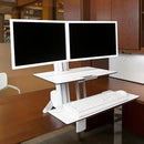 Ergotron WorkFit-S Dual Monitor with Worksurface+ (White)