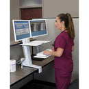 Ergotron WorkFit-S Dual Monitor with Worksurface+ (White)