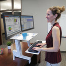 Ergotron WorkFit-S Dual Monitor with Worksurface+ (White)