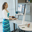 Ergotron WorkFit-S Dual Monitor with Worksurface+ (White)