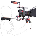 YELANGU Shooting Bracket for DSLR & Video Cameras (Red)