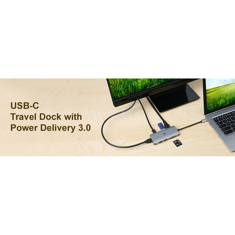 IOGEAR USB 3.1 Gen 1 Type-C Travel Dock with Power Delivery 3.0