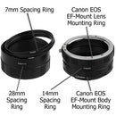 FotodioX Macro Extension Tube Set for Canon EOS (EF, EF-S) Cameras: for Extreme Close-Up Photography