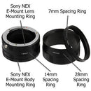 FotodioX Macro Extension Tube Set for Sony Alpha E-Mount Cameras: for Extreme Close-Up Photography
