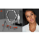 Genaray Hex Lighting 36" Soft Strip 6-Light Pro Kit with C-Stands