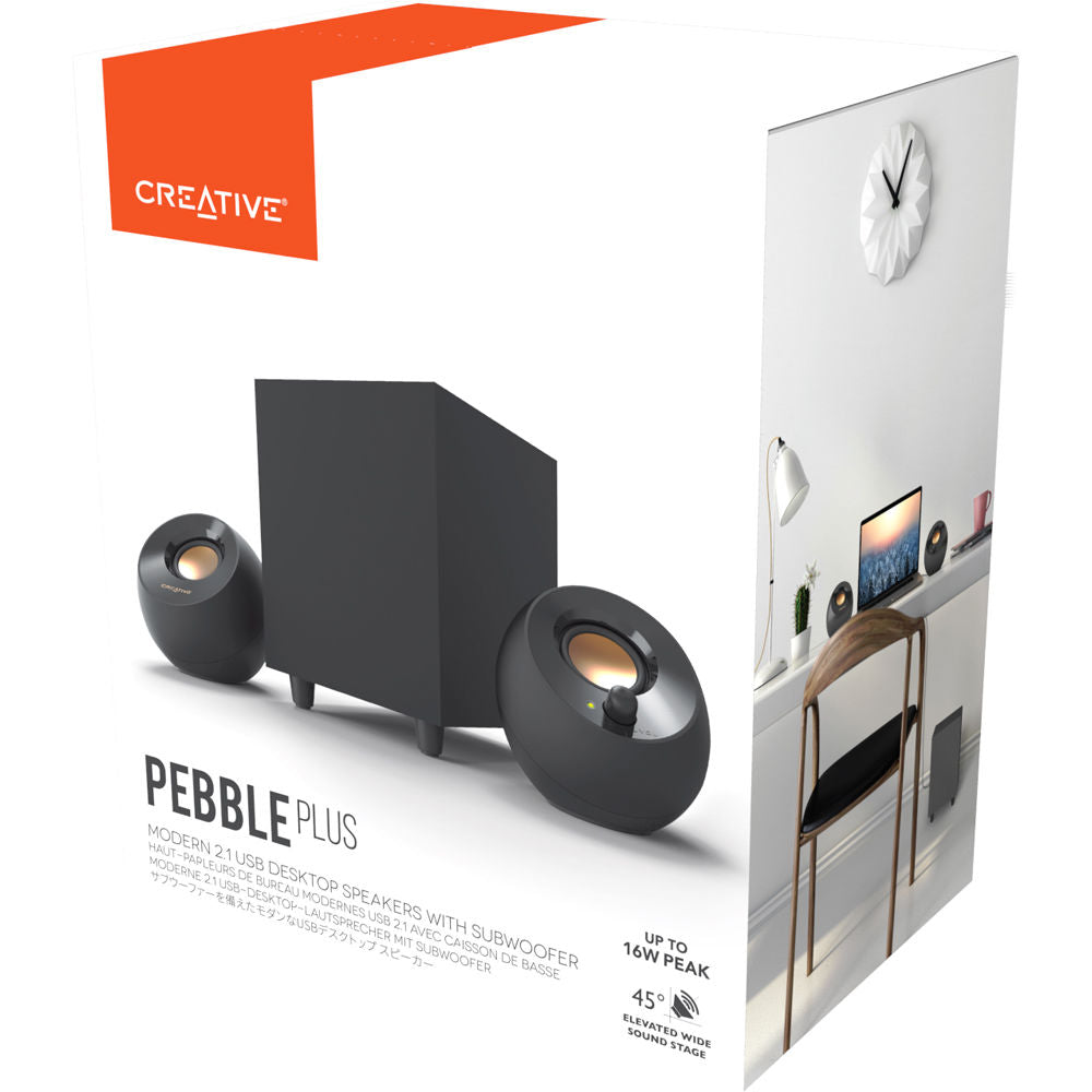 Creative Labs Pebble Plus 2.1-Channel Desktop Speakers with Subwoofer India  – Tanotis