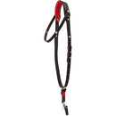 RL Handcrafts Andino Pro-DLX Leather Camera Sling (Large, Black/Red)