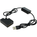 GyroVu USB to FUJIFILM NP-W126 Dummy Battery Intelligent Cable with 3.1A Power Supply (40")