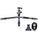 Vanguard VEO 3 GO 265HAB Aluminum Tripod/Monopod with BH-120 Ball Head, Smartphone Connector, and Bluetooth Remote