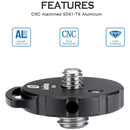 Leofoto CF-6 Conversion Adapter UNC 1/4" Nut Convert to UNC 1/4" Screw