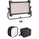 Genaray Spectro LED 1200B1 Bi-Color LED 3-Light Kit
