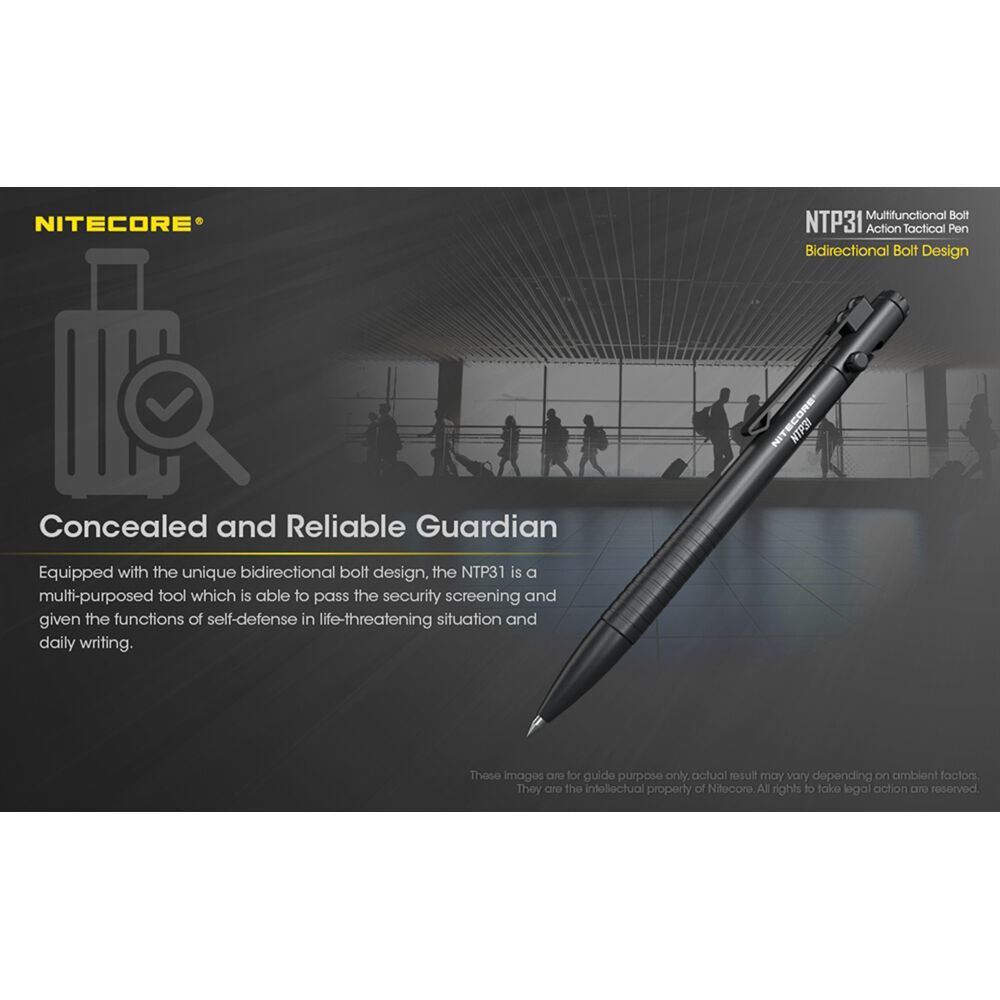 Buy in India Nitecore NTP31 Alluminum Bolt Action Tactical Pen