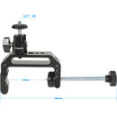 CAMVATE Extended Super C-Clamp with Mini Ball Head