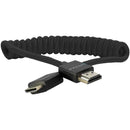 Kondor Blue Coiled Mini-HDMI to HDMI Cable (Black, 12 to 24")
