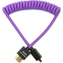 Kondor Blue Gerald Undone Braided Coiled High-Speed Micro-HDMI to HDMI Cable (Limited Purple Edition, 12 to 24")