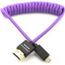Kondor Blue Gerald Undone Braided Coiled High-Speed Micro-HDMI to HDMI Cable (Limited Purple Edition, 12 to 24")