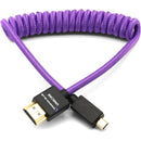 Kondor Blue Gerald Undone Braided Coiled High-Speed Micro-HDMI to HDMI Cable (Limited Purple Edition, 12 to 24")