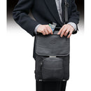 MacCase Flight Case Vertical Leather Briefcase & Backpack (Black)