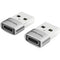 EZQuest USB Type-C Female to USB Type-A Male Mini Adapter (2-Pack)