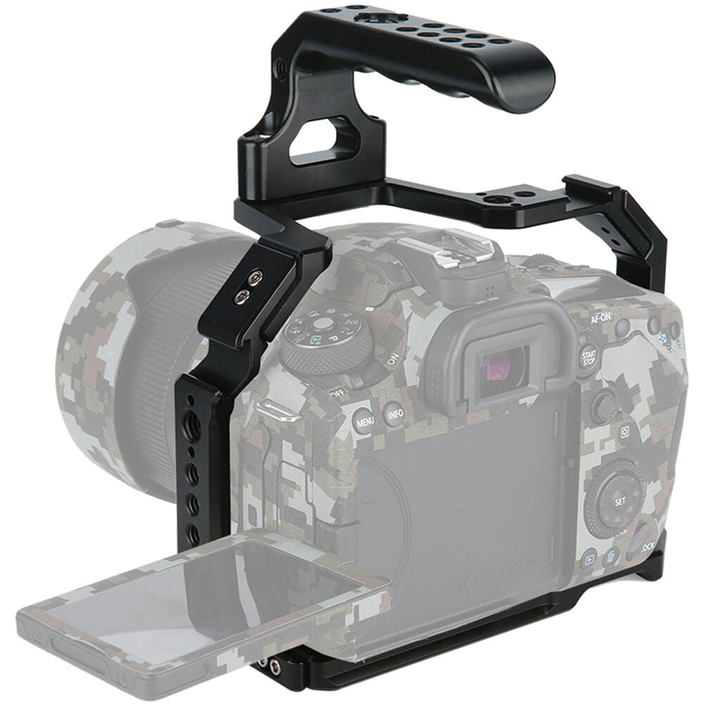 NICEYRIG 90d Canon Kamera Cage zubehör, kamerakäfig für Canon EOS 90D 80D 70D, mit NATO-Schiene, Kaltschuh und 3/8'' Loch NICEYRIG 90d Canon Kamera Cage zubehör, kamerakäfig für Canon EOS 90D 80D 70D, mit NATO-Schiene, Kaltschuh und 3/8'' Loch