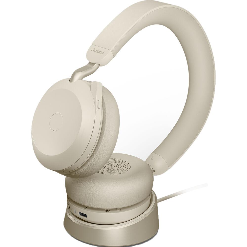 Jabra Evolve2 75 MS Noise Canceling Wireless Headset Gold Beige