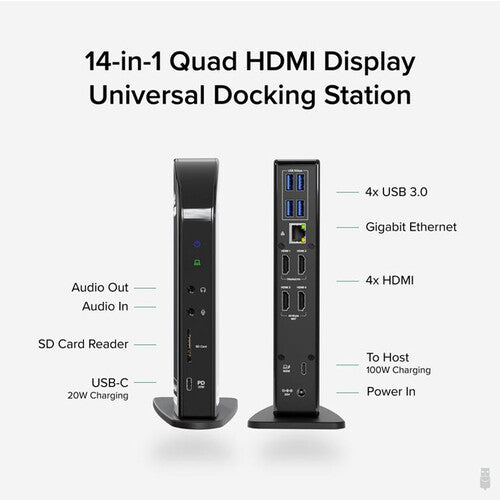 Plugable UD3900C4 USB Type-C Docking Station