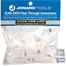 Jonard Tools Cat 6 RJ45 Pass-Through Connectors (25-Piece Bag)