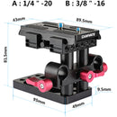 CAMVATE Quick Release Baseplate with 15mm LWS Rod Mount (Red Screws)