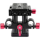 CAMVATE Quick Release Baseplate with 15mm LWS Rod Mount (Red Screws)
