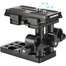 CAMVATE Quick Release Baseplate with 15mm LWS Rod Mount (Black Screws)