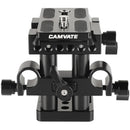 CAMVATE Quick Release Baseplate with 15mm LWS Rod Mount (Black Screws)