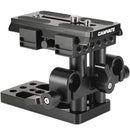 CAMVATE Quick Release Baseplate with 15mm LWS Rod Mount (Black Screws)