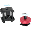 CAMVATE 3-Way Cold Shoe Mount with Knurled Shoe Mount Adapter