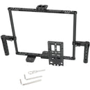 CAMVATE Adjustable 10" Monitor Cage Rig with Dual Cheese Plate-Style Handles