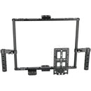 CAMVATE Adjustable 10" Monitor Cage Rig with Dual Cheese Plate-Style Handles