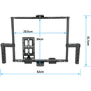 CAMVATE Adjustable 10" Monitor Cage Rig with Dual Cheese Plate-Style Handles