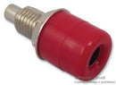 MULTICOMP 24.247.1 Banana Test Connector, 4mm, Socket, Panel Mount, 32 A, 30 V, Nickel Plated Contacts, Red