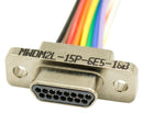 Glenair MWDM2L-25P-6E5-18.0B Micro D Cable Assembly Micro-D Plug 25 Way Free Ends 18 " 457 mm Multi-coloured Mwdm Series