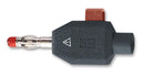 STAUBLI KLS4 SCHWARZ Banana Test Connector, 4mm, Plug, Cable Mount, 10 A, 60 VDC, Black