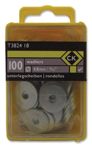 CK TOOLS T3824 18 WASHER, STEEL, 4.8MM, BOX OF 100