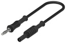 TENMA 76-098 MALE FEMALE D4 PATCHCORD-25CM-PVC BLACK