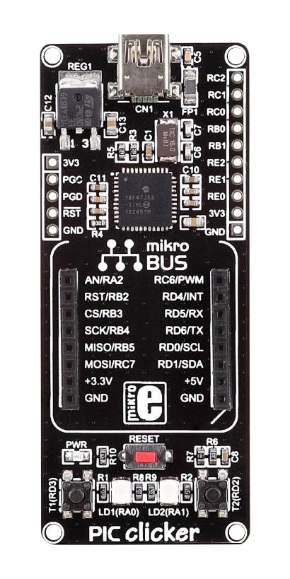 Mikroelektronika MIKROE-1487 Development Kit PIC Clicker PIC18F47J53-I/ML 8-Bit MCU New