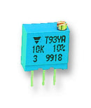 VISHAY T93YA203KT20 Trimmer Potentiometer, 20 kohm, 500 mW, ± 10%, T93YA Series, 23 Turns, Through Hole