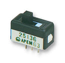 APEM 25136NLDH Slide Switch, SPDT, On-On, Through Hole, 25000N Series, 100 mA, 250 V