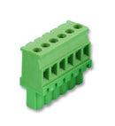CAMDENBOSS CTB92VG/6S Pluggable Terminal Block, 5 mm, 6 Ways, 30 AWG, 12 AWG, 2.5 mm�, Screw