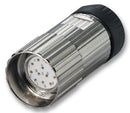 KÜBLER 8.0000 5012.0000 Sensor Connector, M23, Receptacle, 12 Contacts, Solder Socket, Straight Cable Mount