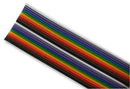 PRO POWER FBLA20-20-25 Ribbon Cable, Colour Coded Edge Bonded Flat, Multi-coloured, 20 Core, 20 AWG, 0.5 mm�, 82 ft, 25 m