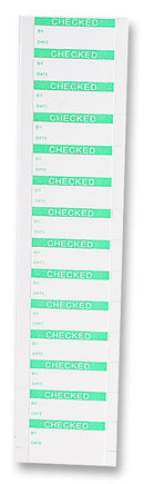 PRO POWER 7827289 Checked Labels 16 x 38mm Nylon Cloth 350 Pack Green